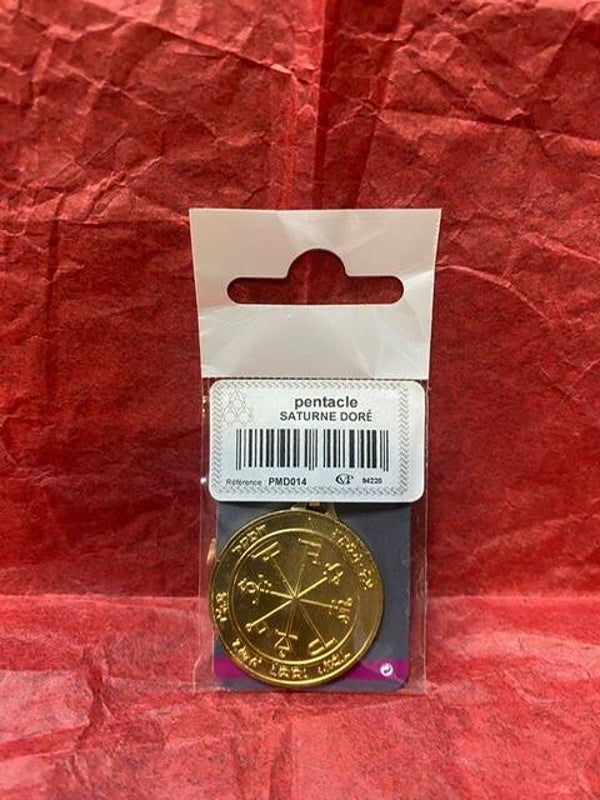 PMD014 PENTACLE DE SATURNE DORE
