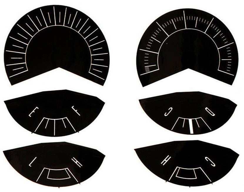 Klokkenhuis aanduiding set 150mph 66-67 (op aanvraag)