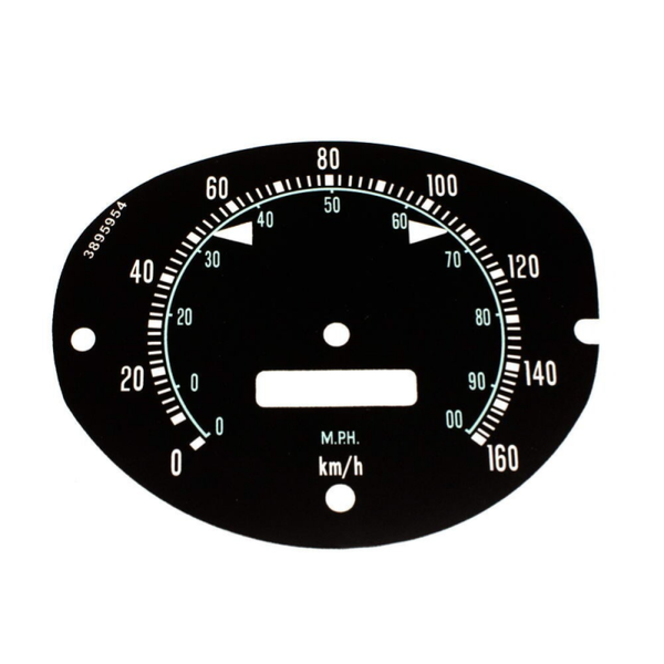 Kilometerteller aanduiding (160 km/u-mph)