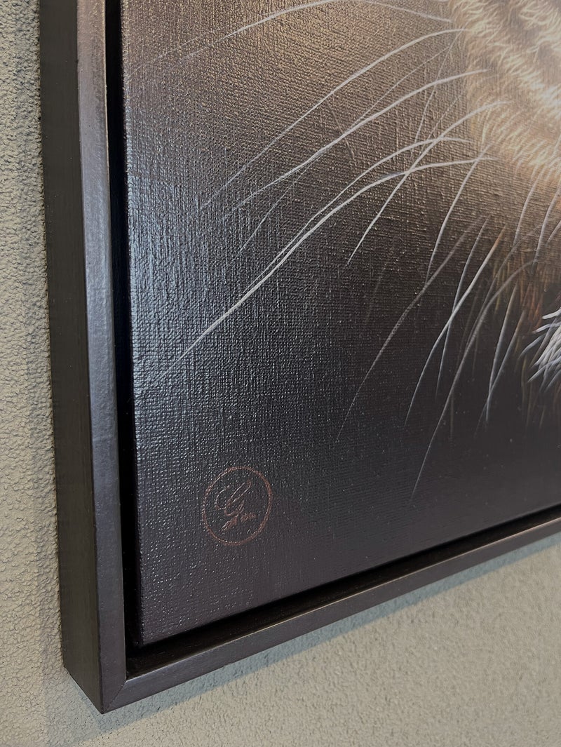 een olieverfschilderij van een leeuwin – krachtig, teder en levensecht. Voor liefhebbers van leeuwen, grote katachtigen en natuurkunst.