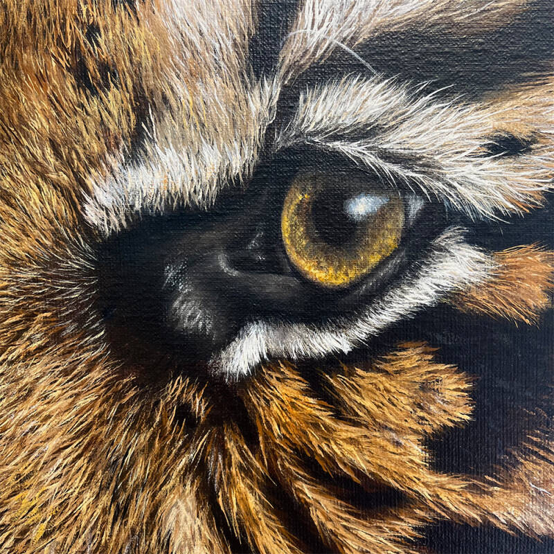 Luipaard, panter | realistisch olieverf schilderij van kunstenares Gerrie Mathijssen