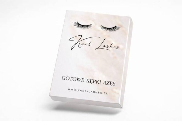 Kępki rzęs w BOX na paskach 5D MIX - skręt C - 0,07 - 1200 sztuk