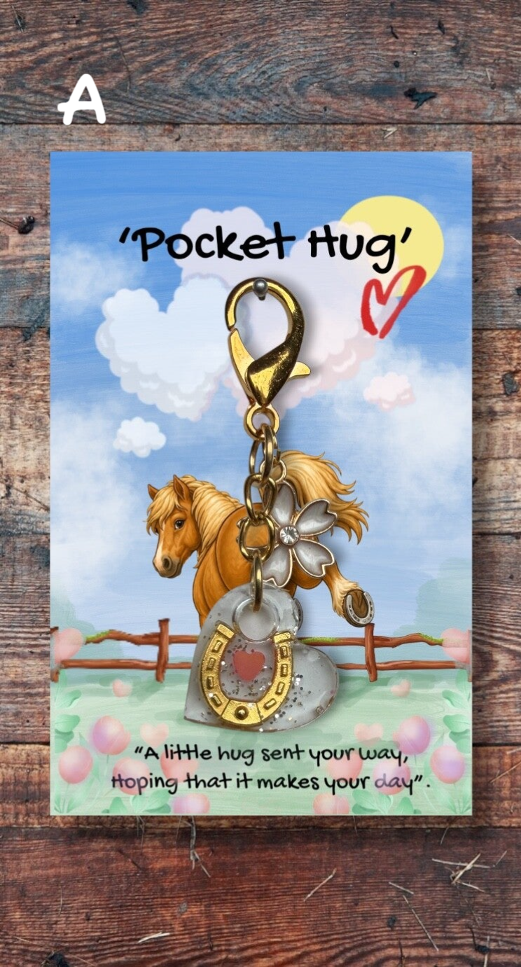 Golden horse shoe inbedded in a heart hug