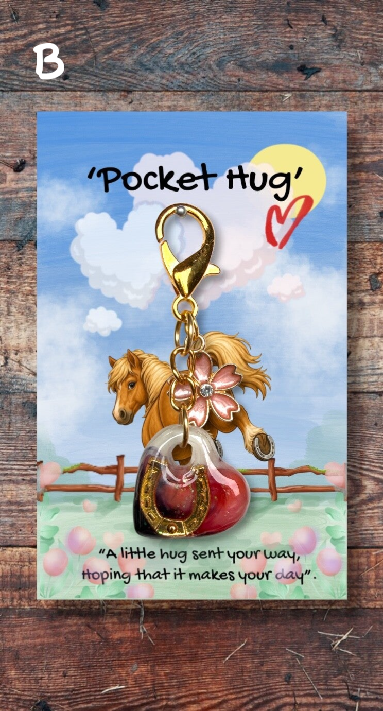 Golden horse shoe inbedded in a heart hug