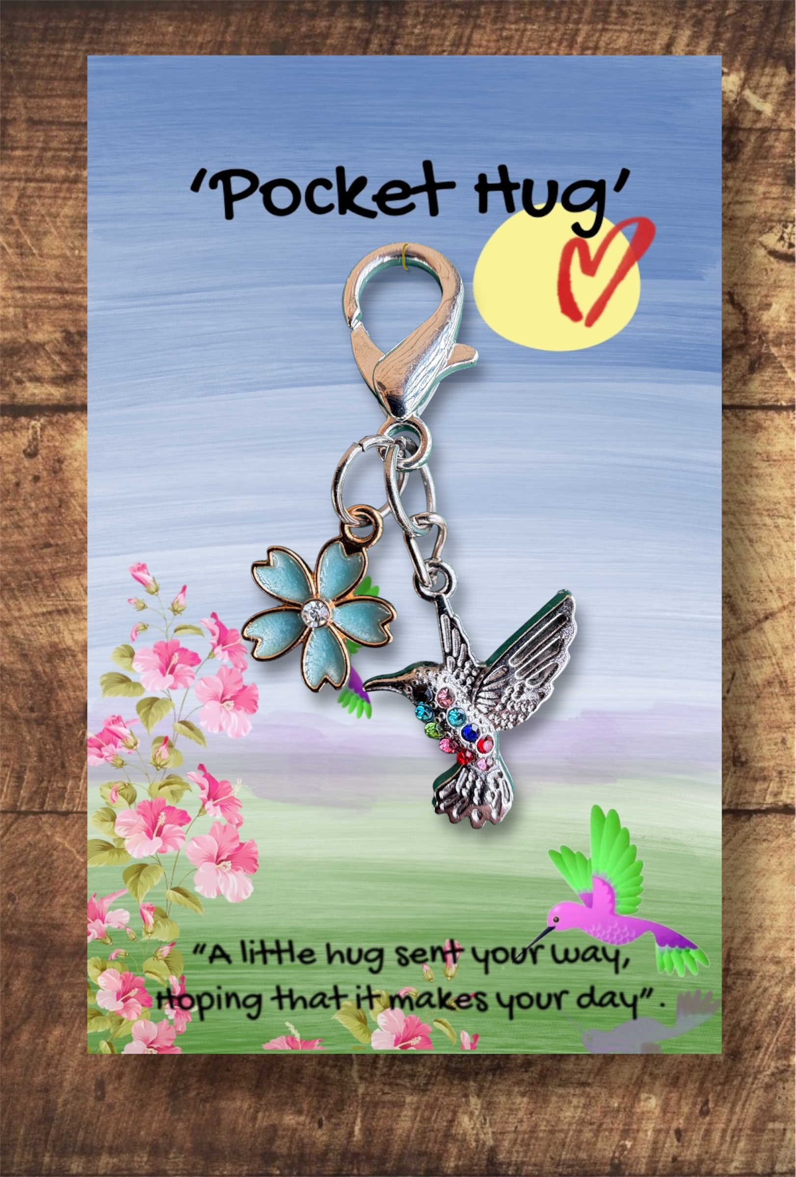 Humming bird with Flower