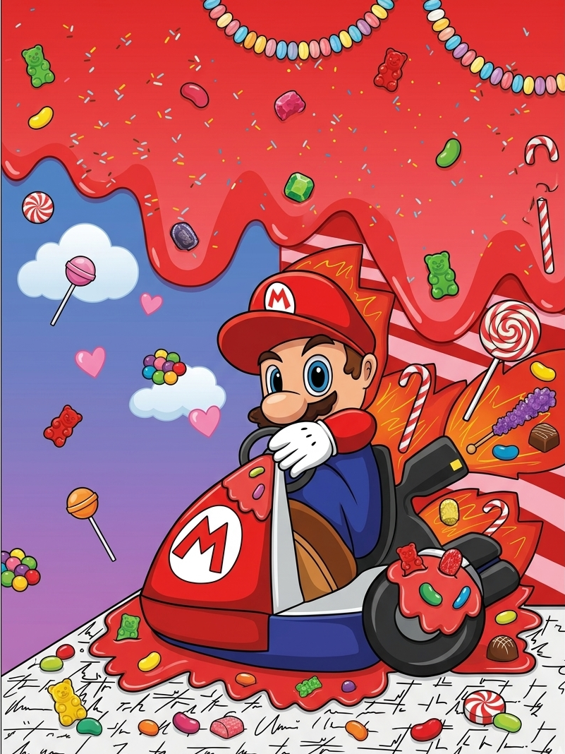 Instant Art -Candy Road Super Mario