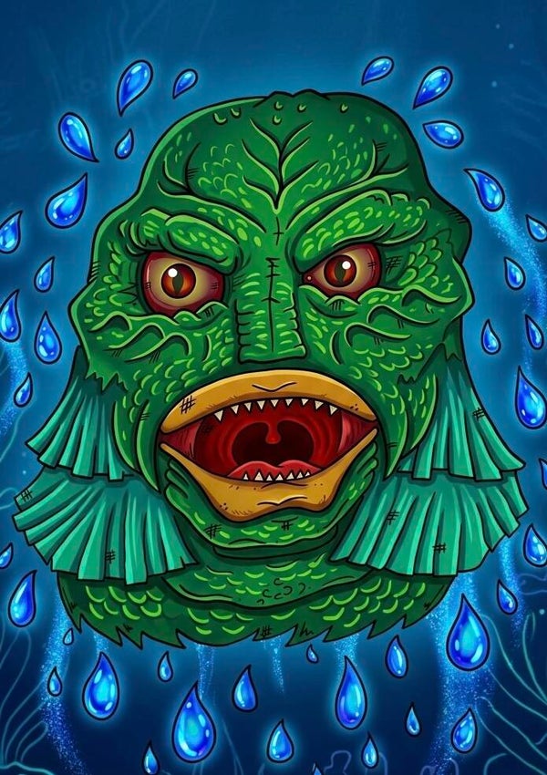 From the Deep: Classic Monster A4 Digital Art Print