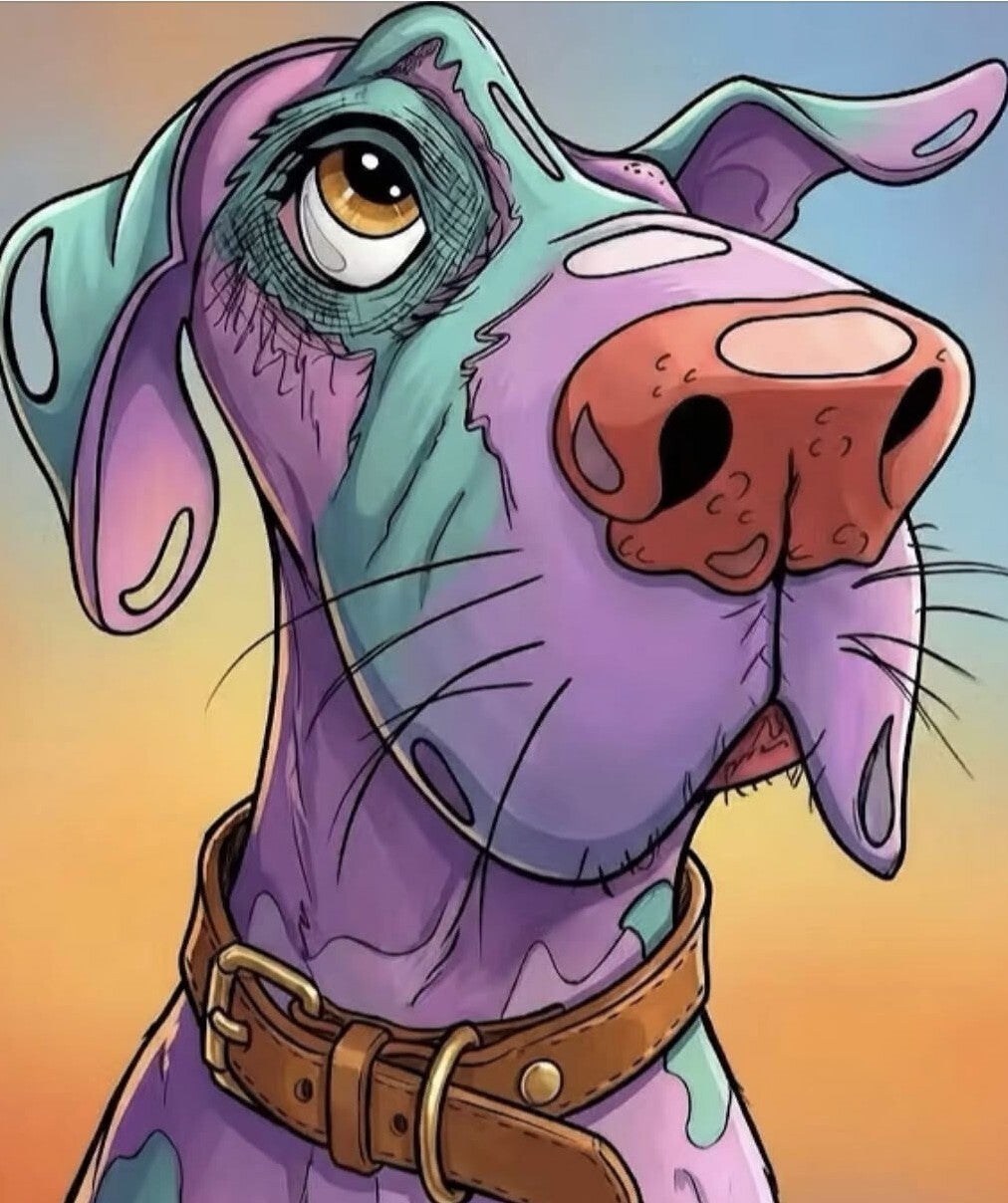 Instant Art -German Pointer Cartoon Dog