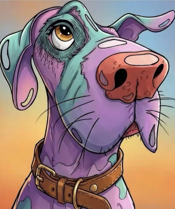 Instant Art -German Pointer Cartoon Dog