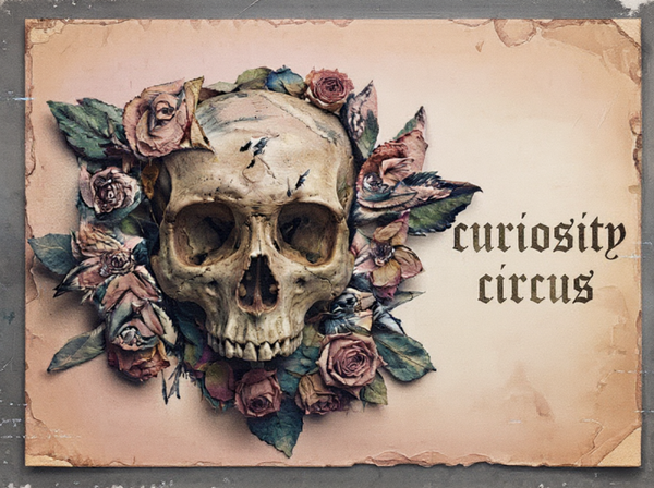 Curiosity Circus Skull & Roses A4 Hand-Illustrated Digital Print