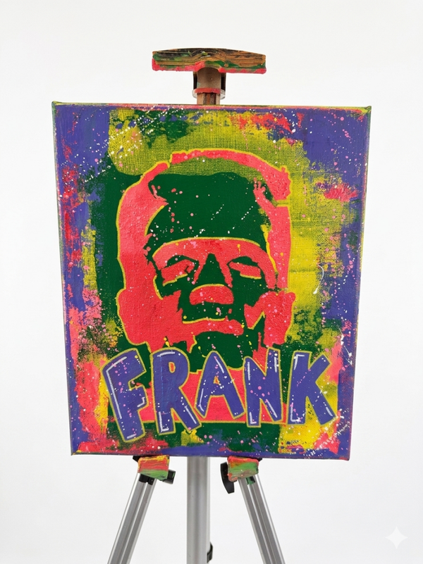 FRANK– Vibrant Pop Art Frankenstein Acrylic Canvas Painting