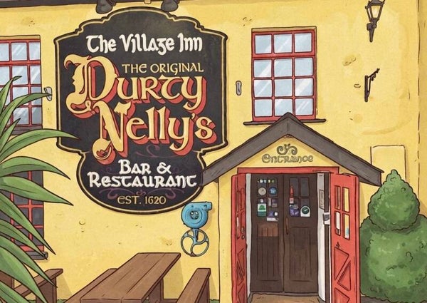 "Durty Nellys" Hand-Illustrated Art Print | Iconic Irish Pub Wall Art | Dublin Gift, A4 Digital Illustration Print