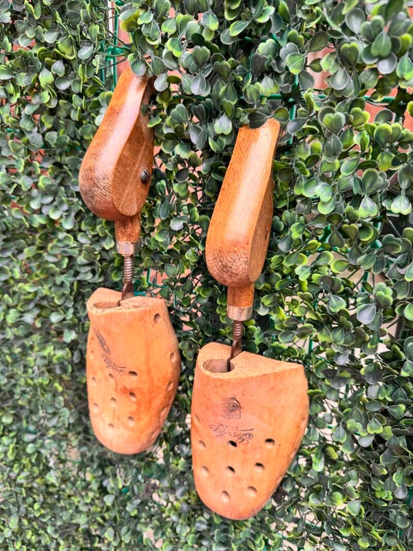 Vintage German Geoha Wooden Shoe Stretchers | Antique Industrial Decor