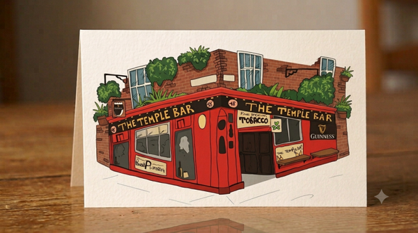 Temple Bar - Hand-Illustrated A5 Greeting Cards – Premium Art Prints