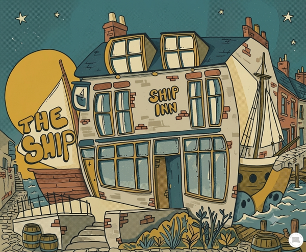 Bring a Piece of the Toon Home: The Ship Inn, Newcastle A4 Digital Print