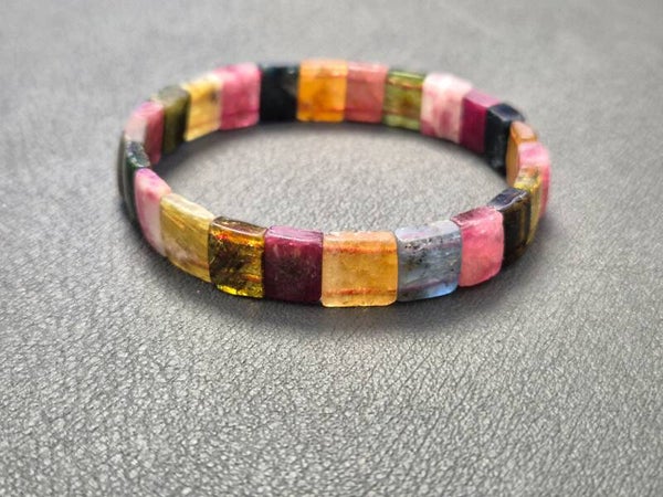 Toermalijn regenboog soft bangle (10 mm)