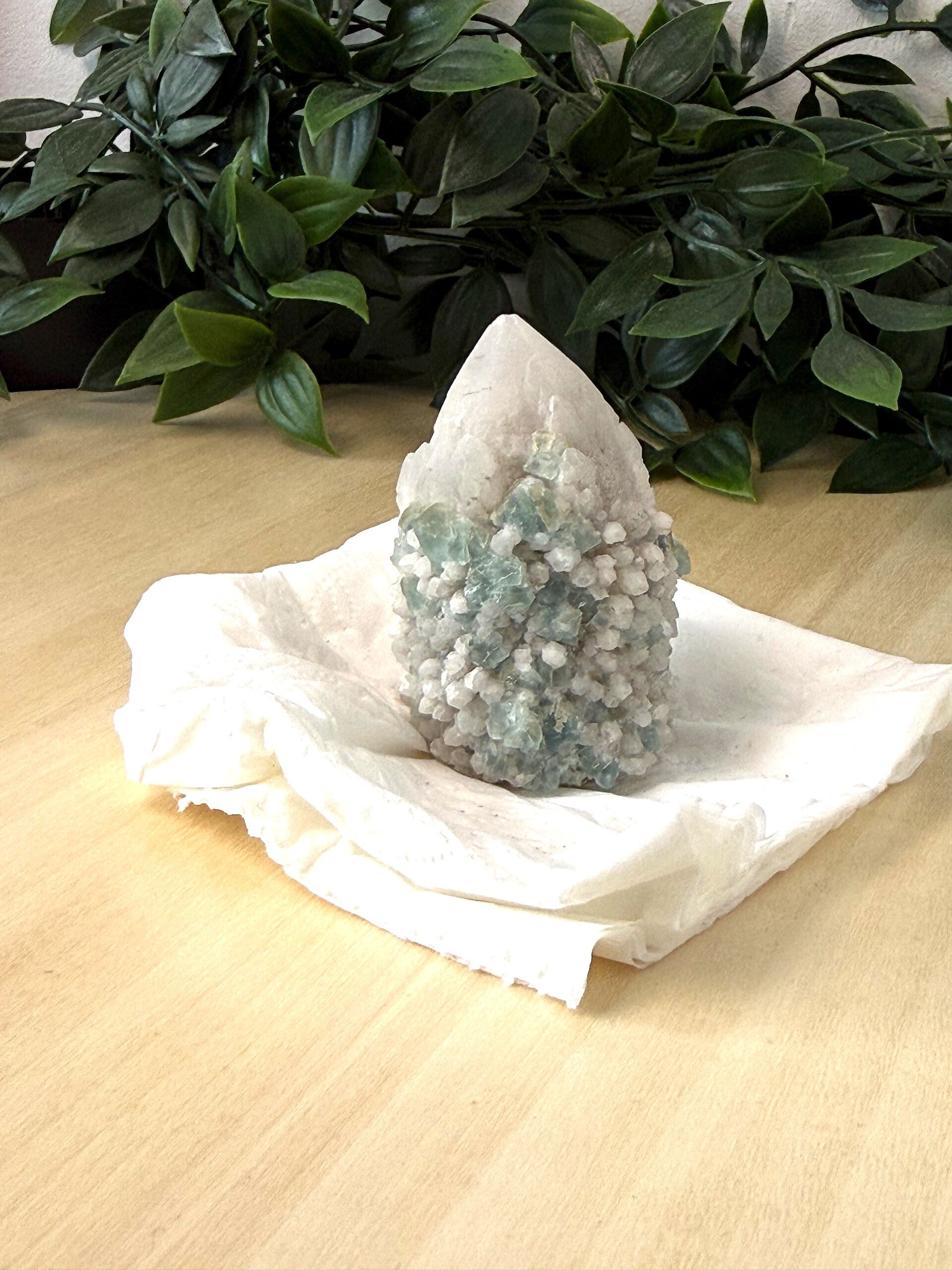 Kaarskwarts met fluoriet blauw 3