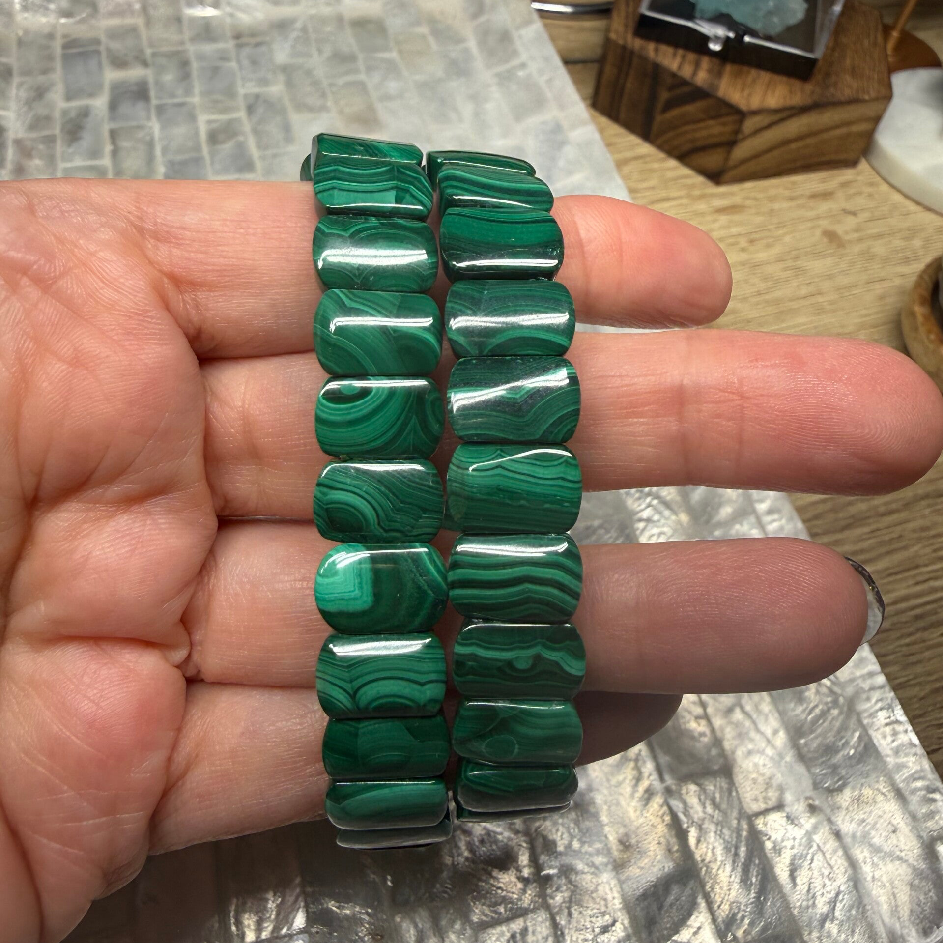 Malachiet soft bangle