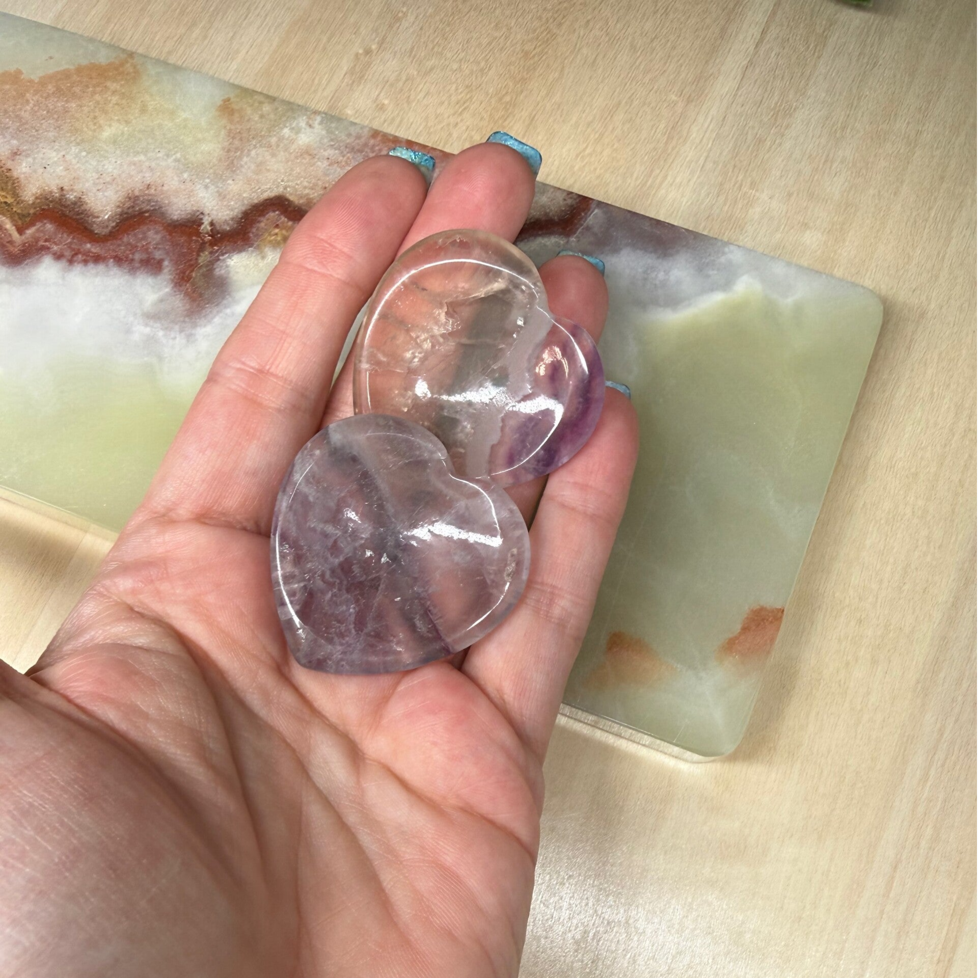 Duimsteen fluoriet hart