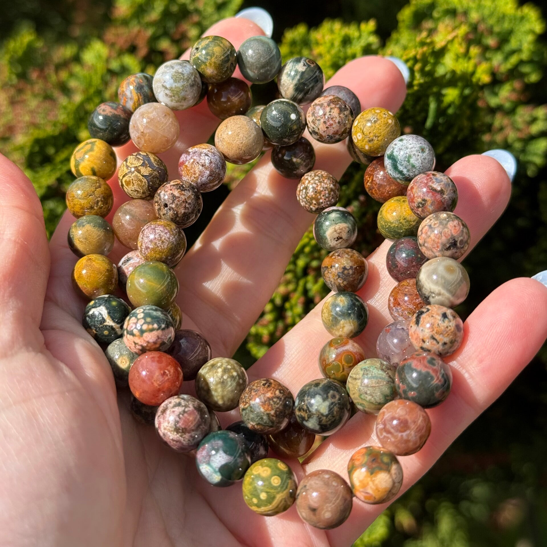 Oceaan jaspis armband 10 mm