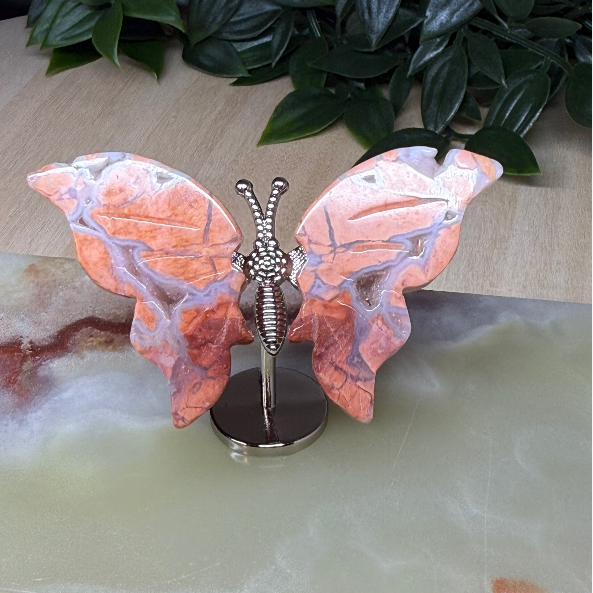 Vlinder cotton candy agate 1