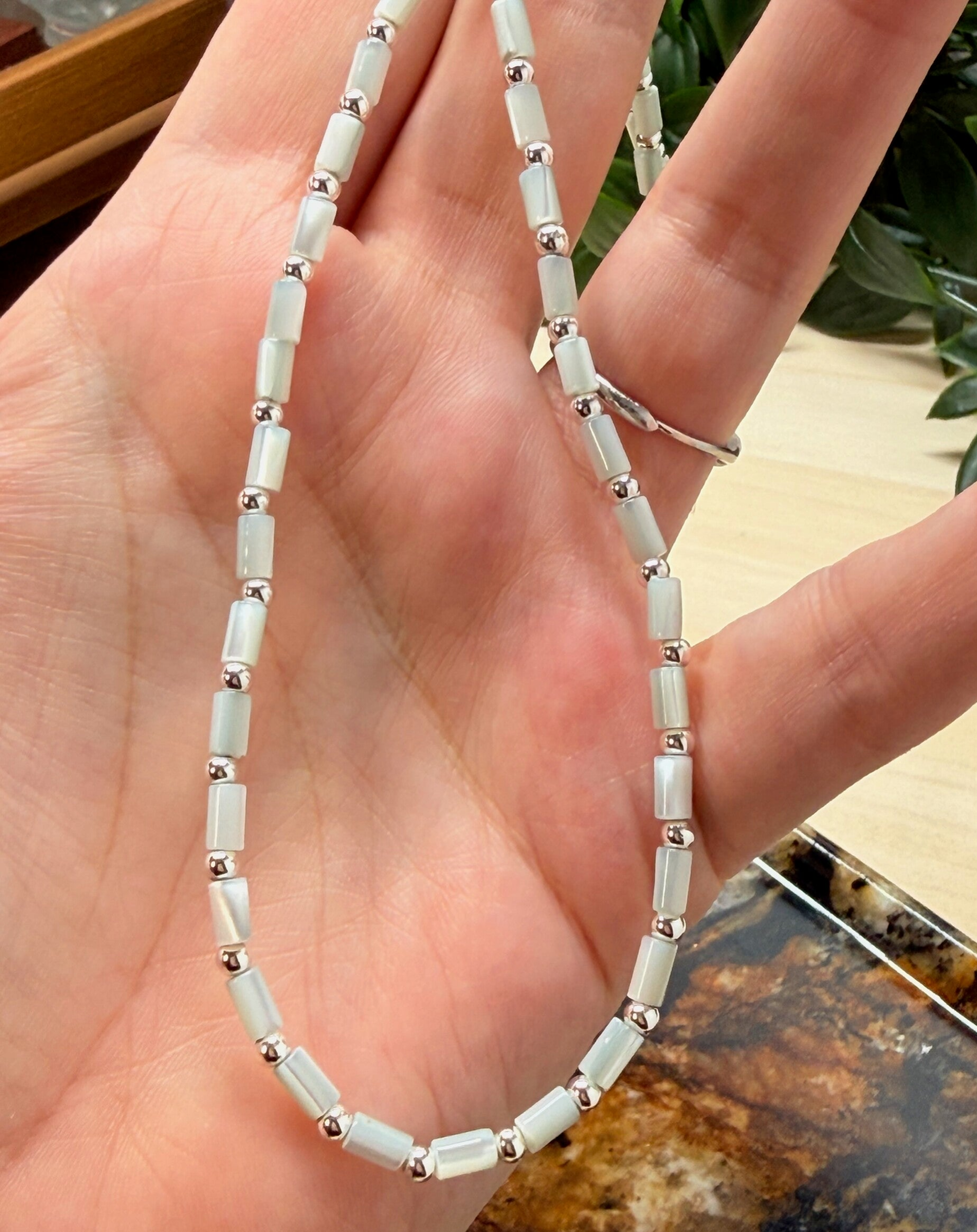 Schelp tubes choker / ketting