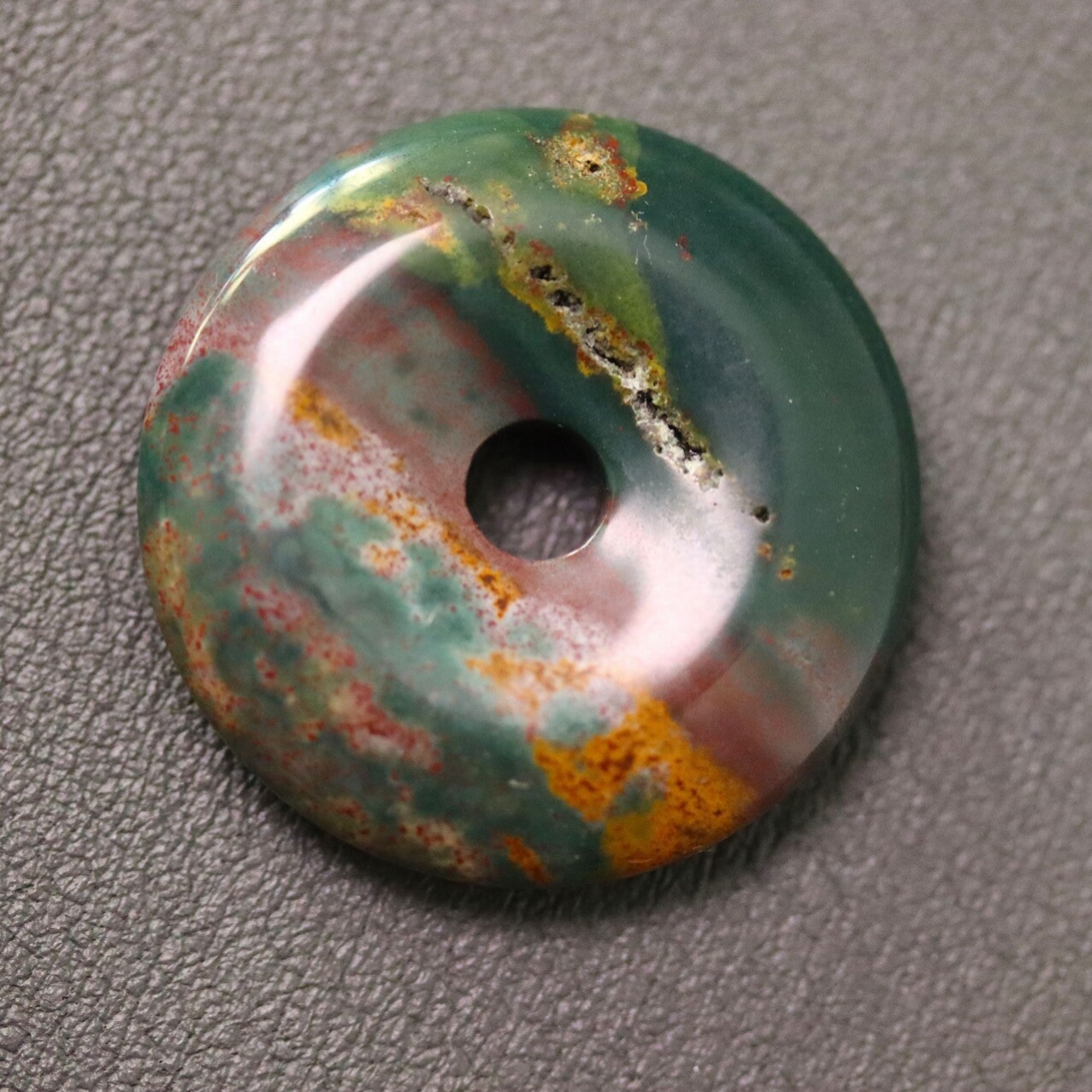 Oceaan jaspis donut 3 cm