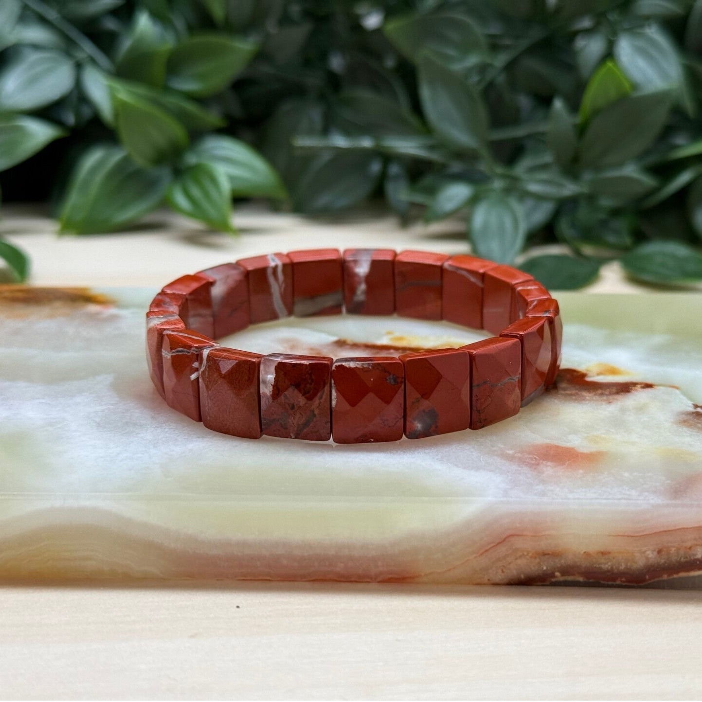 Rode jaspis soft bangle (13 mm)