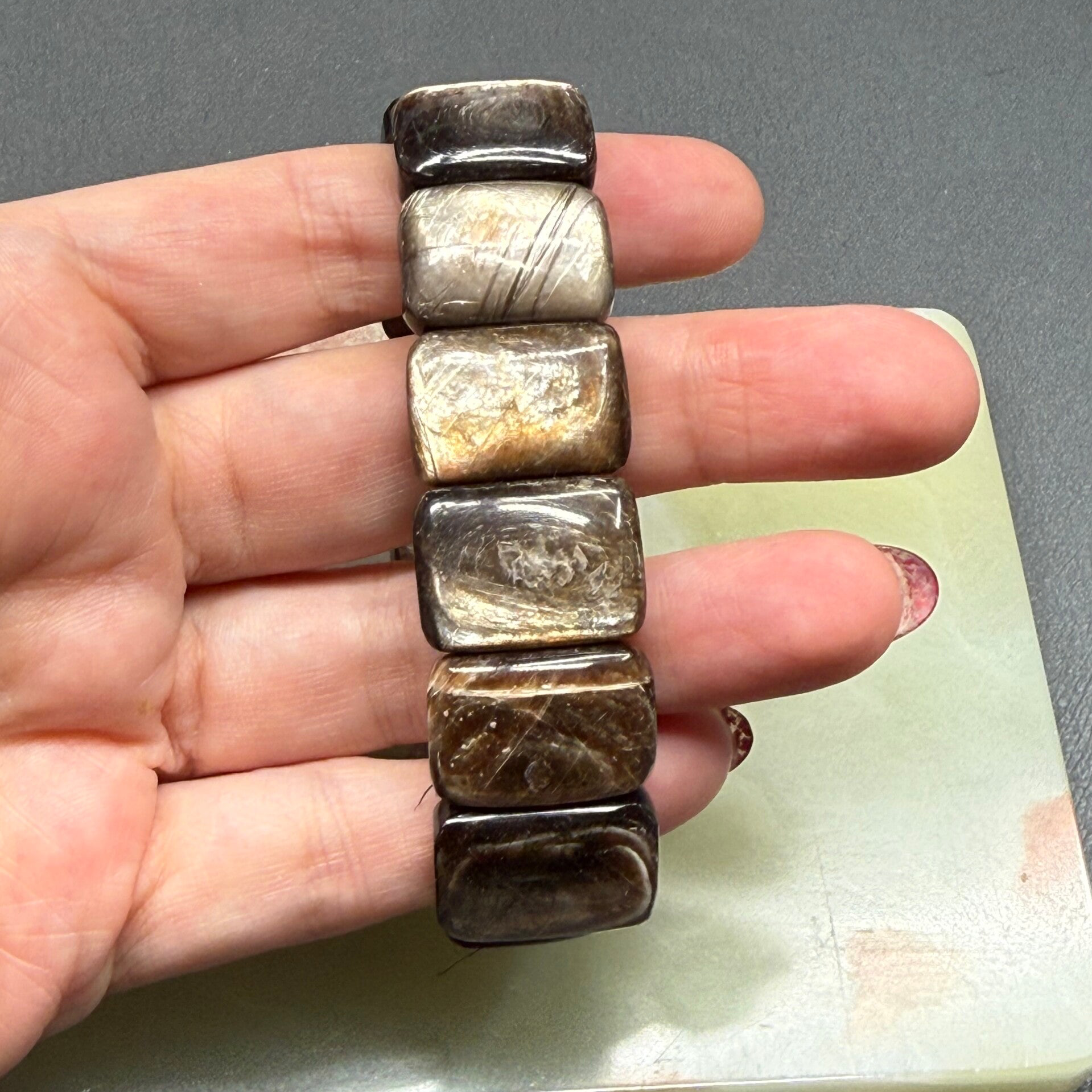 Zwarte mica soft bangle