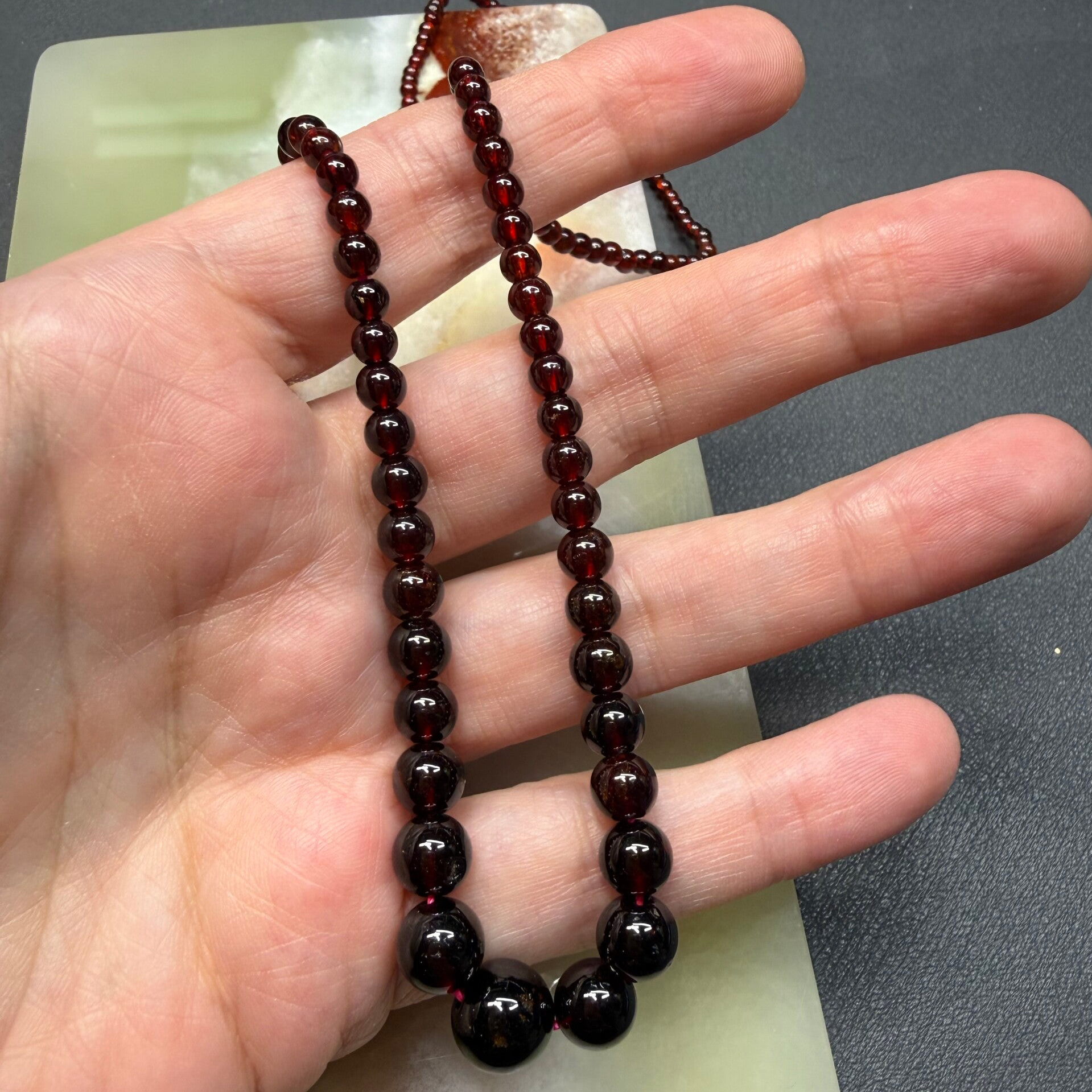 Rode granaat ketting 45 cm