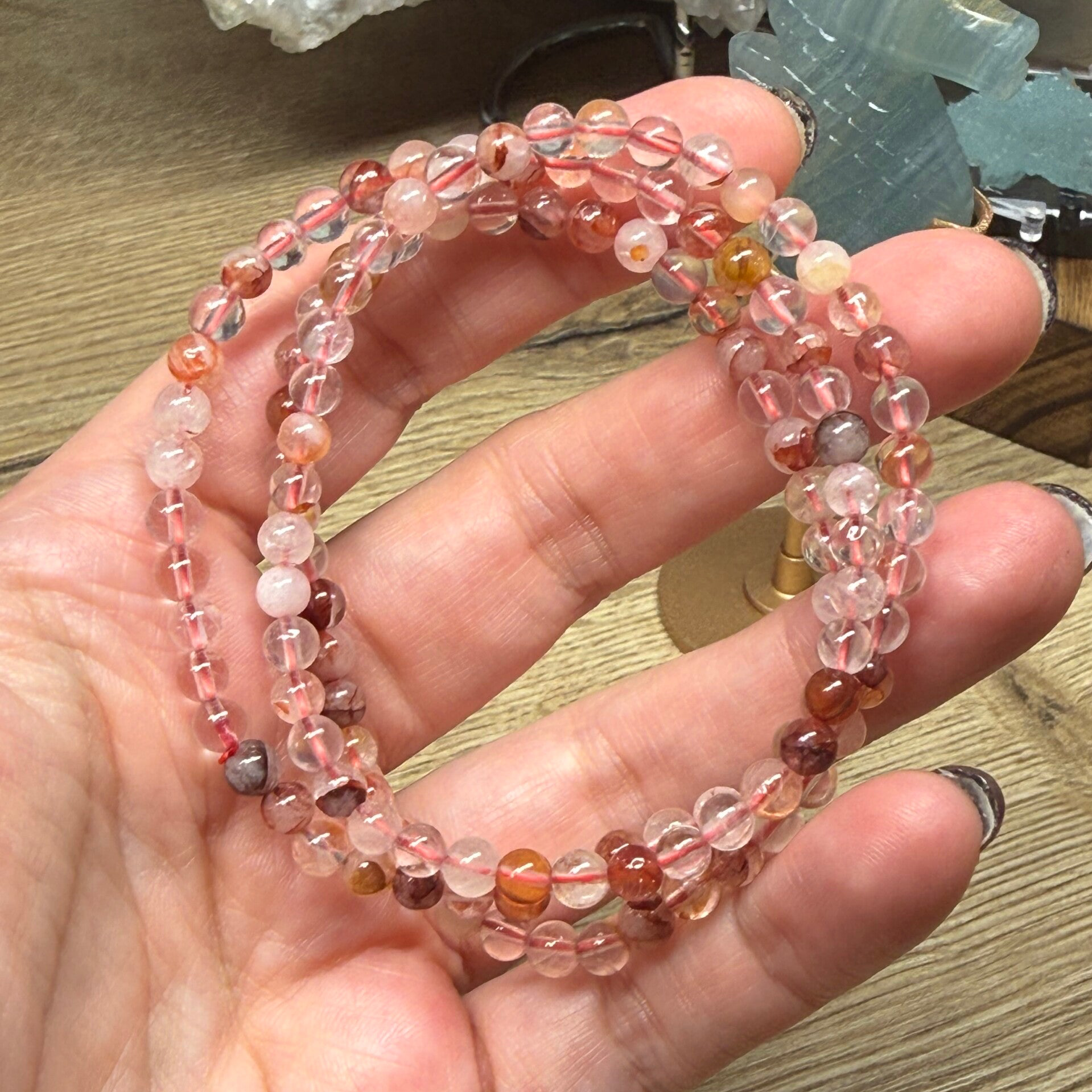 Hematiet kwarts armband 4 mm