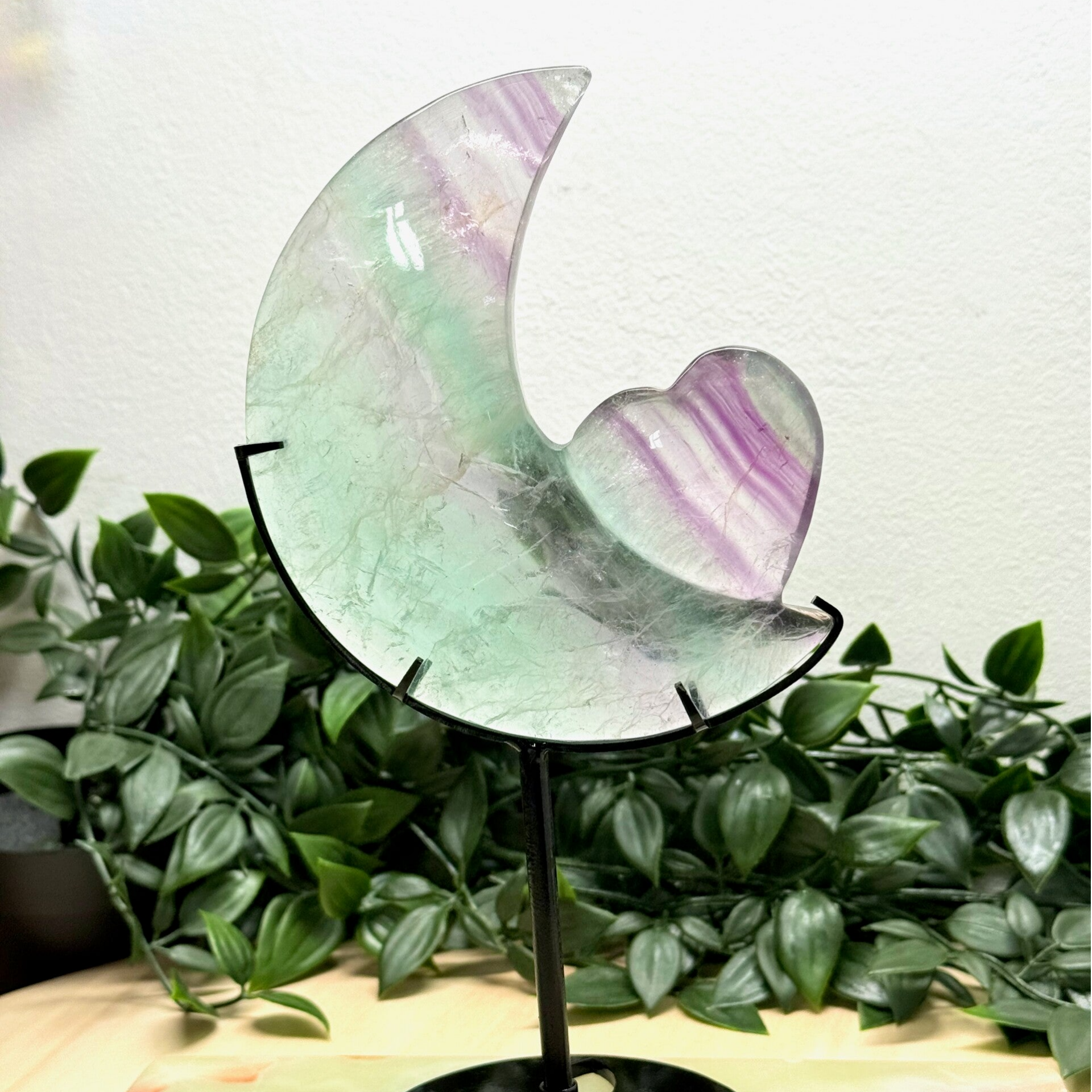 Fluoriet maan met hart