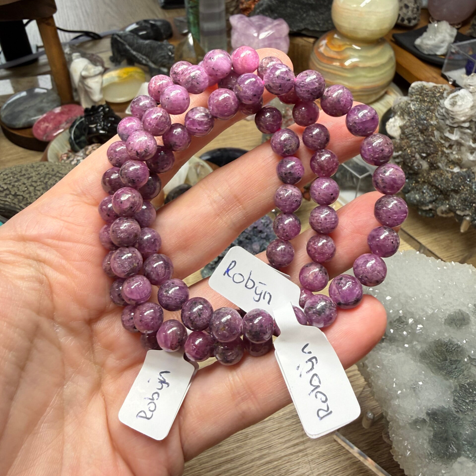 Robijn armband 7/8 mm