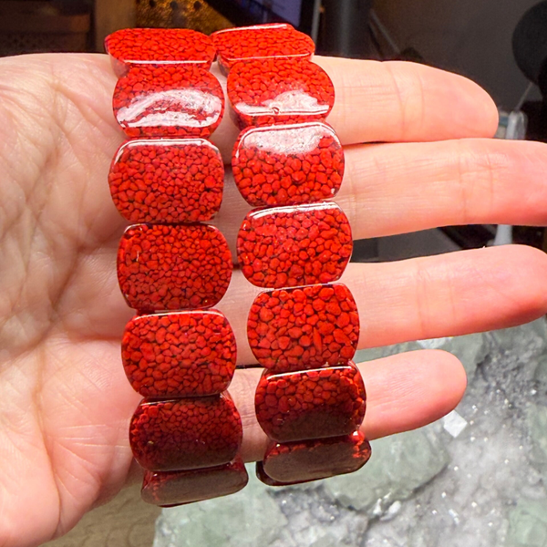 Vermiljoend / cinnaber soft bangle