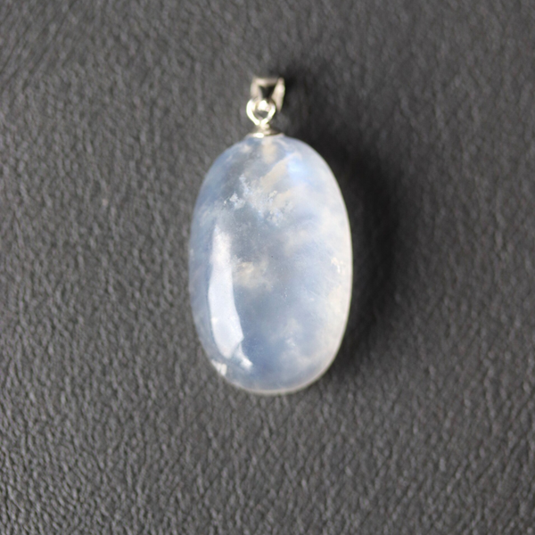 🌙 Maansteen Hanger – 33 x 19 mm met Zilveren Oogje HQ