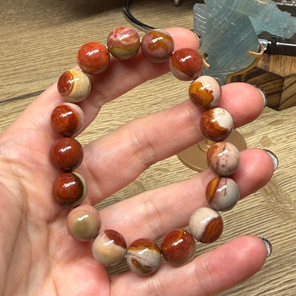 Polychroom jaspis armband 12 mm