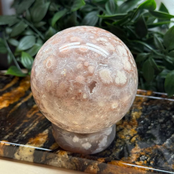 Bol van roze amethist / bloemagaat 8 cm HQ