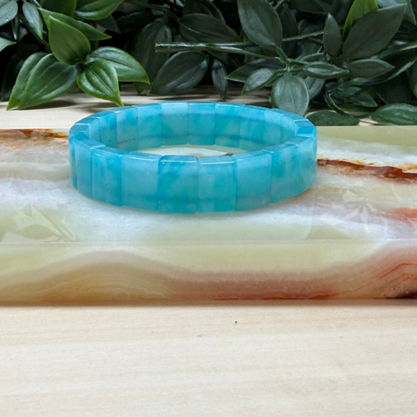 Amazoniet soft bangle (12 mm)