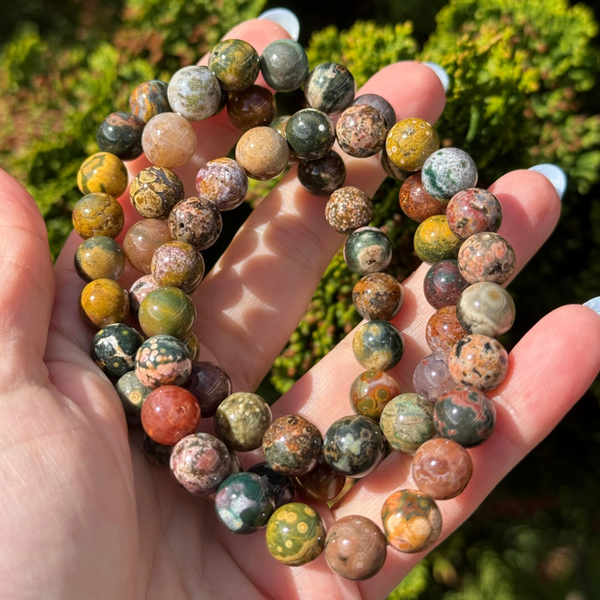 Oceaan jaspis armband 10 mm