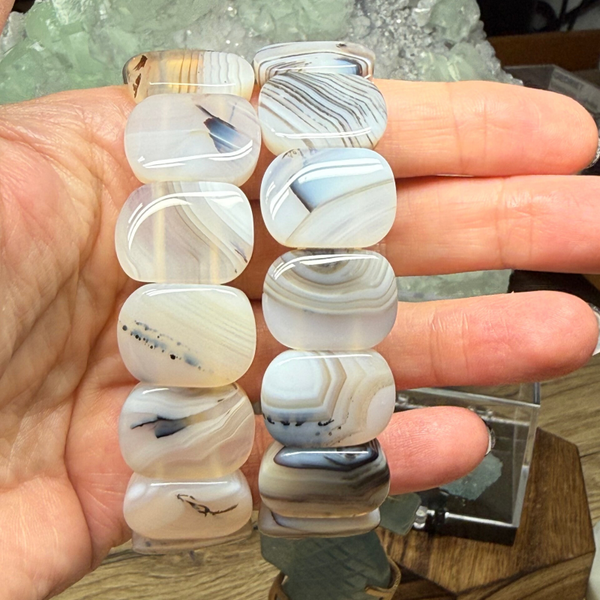 Dendritisch agaat soft bangle