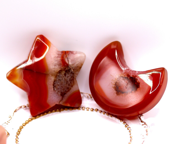 Carneool maan en ster v1