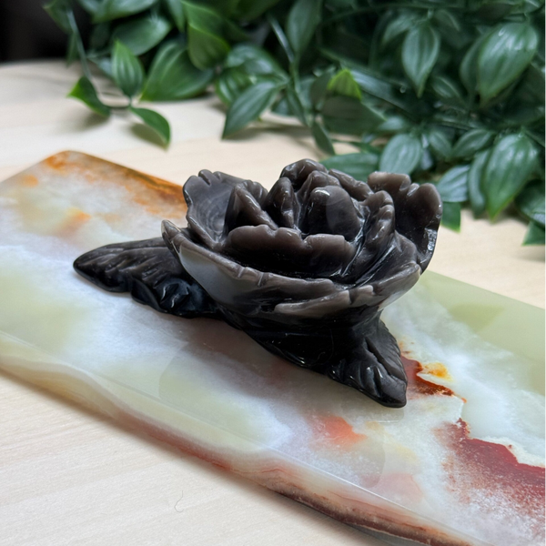 Zilver obsidiaan roos 2