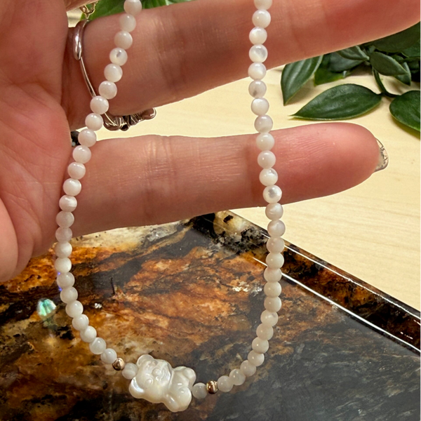 Schelp ketting zilver S925