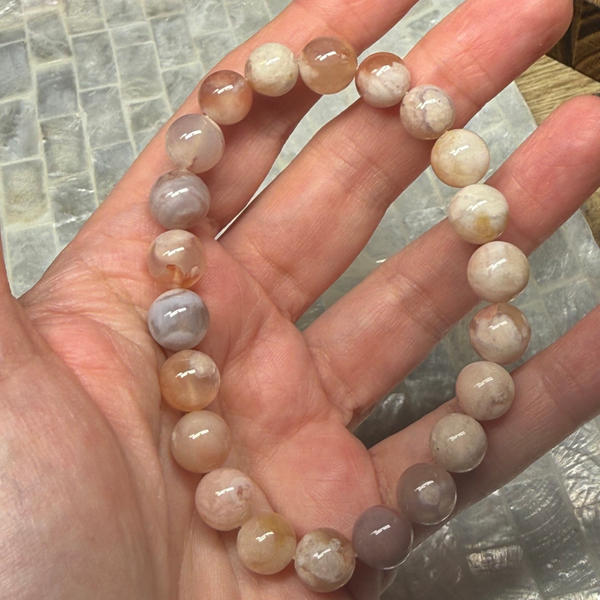 Bloemagaat armband 9 mm