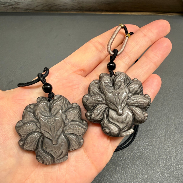 Zilver obsidiaan Nine tailed fox