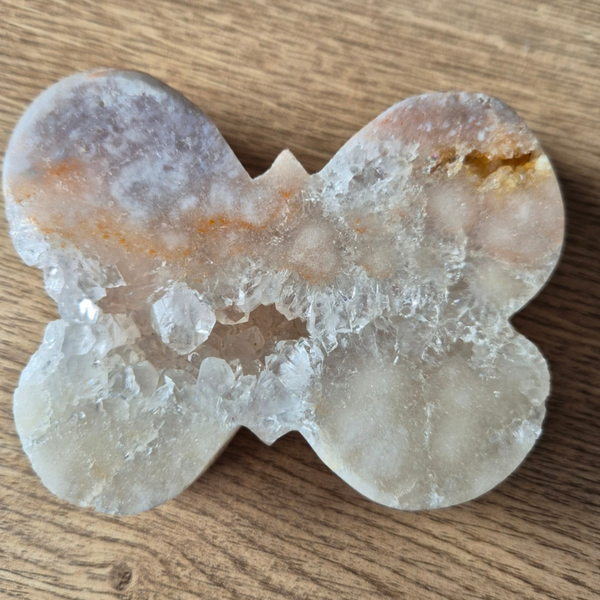 🦋 Roze Amethist Vlinder Druzy – ±500 gram