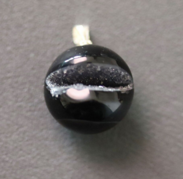Agaat smiling geode druzy bol hanger 1