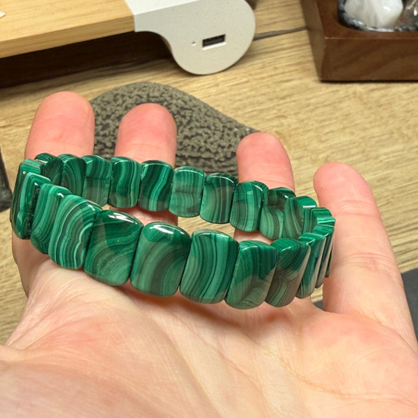 Malachiet soft bangle