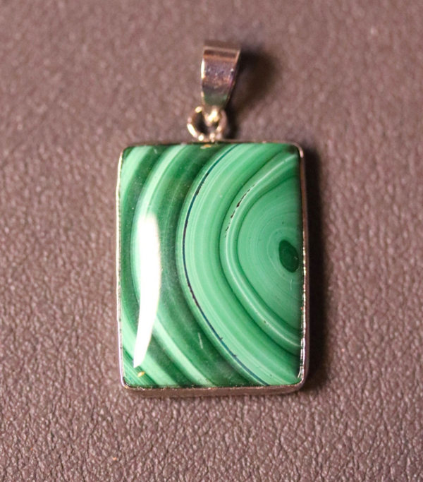 Malachiet hanger rechthoek 4