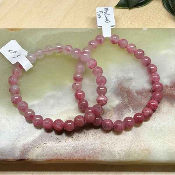 Rhodoniet armband 6 mm